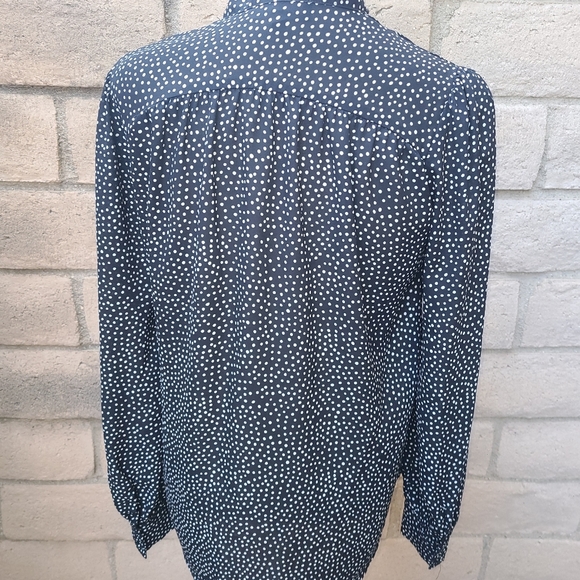 LULU'S Button Down Polka Dot Top with a Neck Tie in the Front Size Medium - Picture 5 of 5
